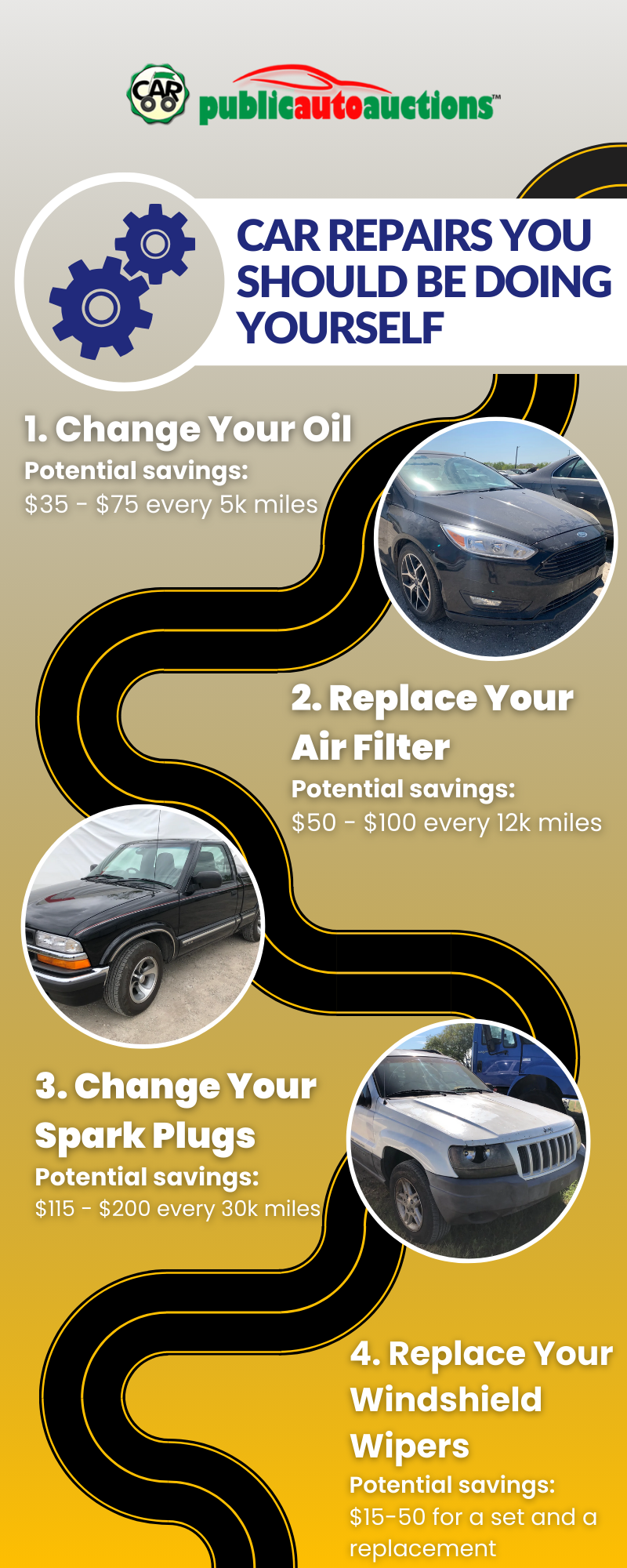 Easy car repairs in an infographic you'll remember.