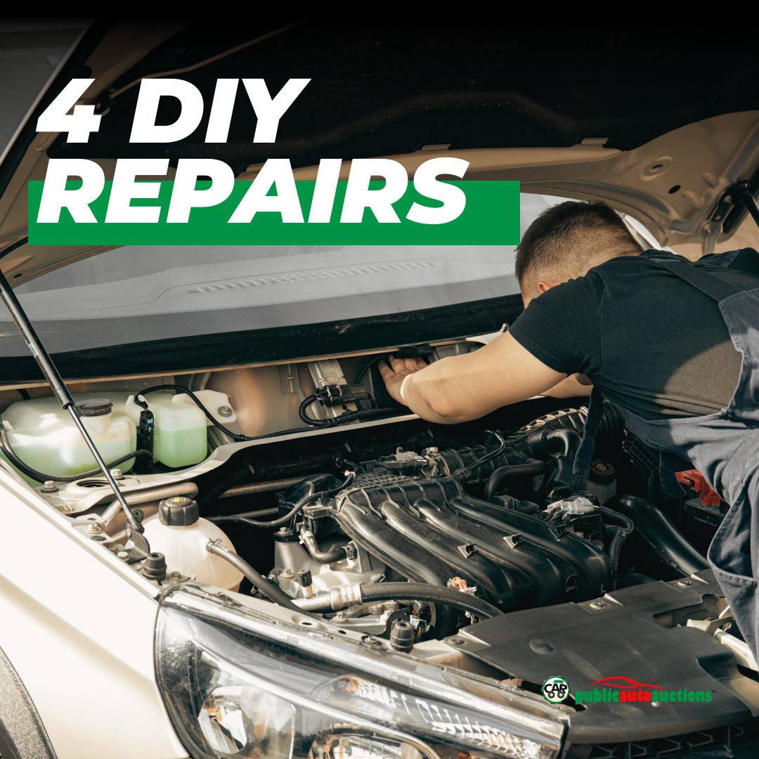 4 car repairs that are easy enough to di yourself and save some money.