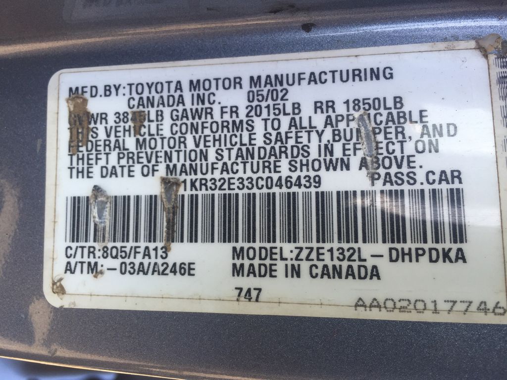 2003 Toyota Matrix 5