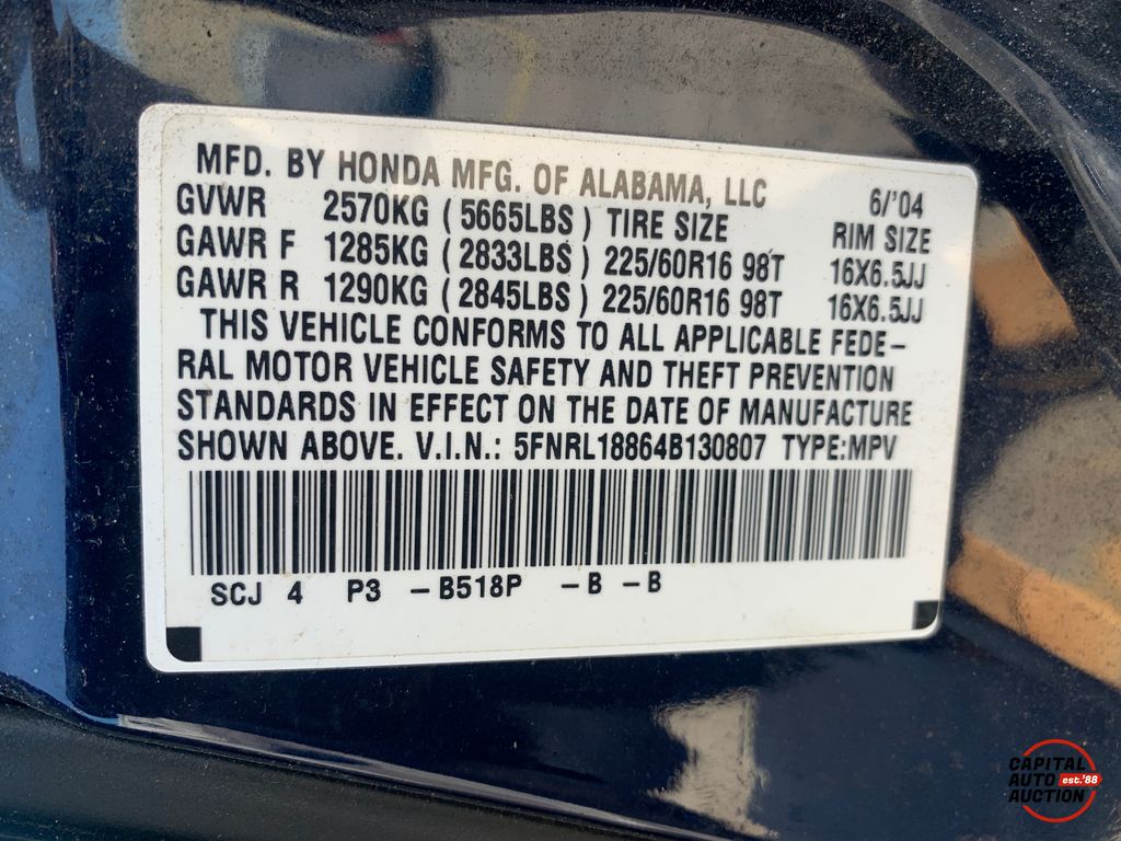 2004 HONDA ODYSSEY 5