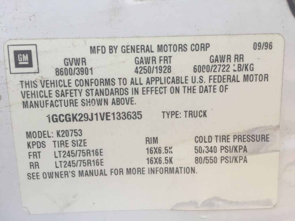 1997 Chevrolet C/K 2500 5