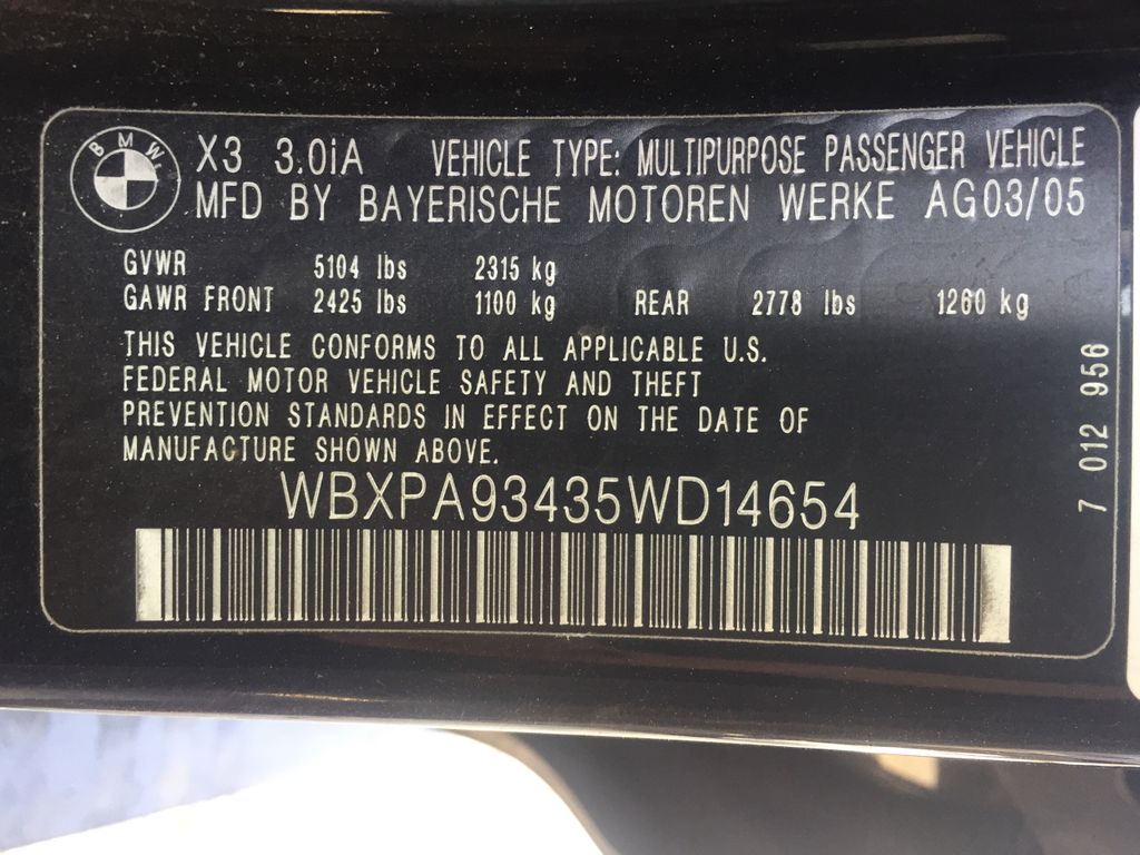 2005 BMW X3 5