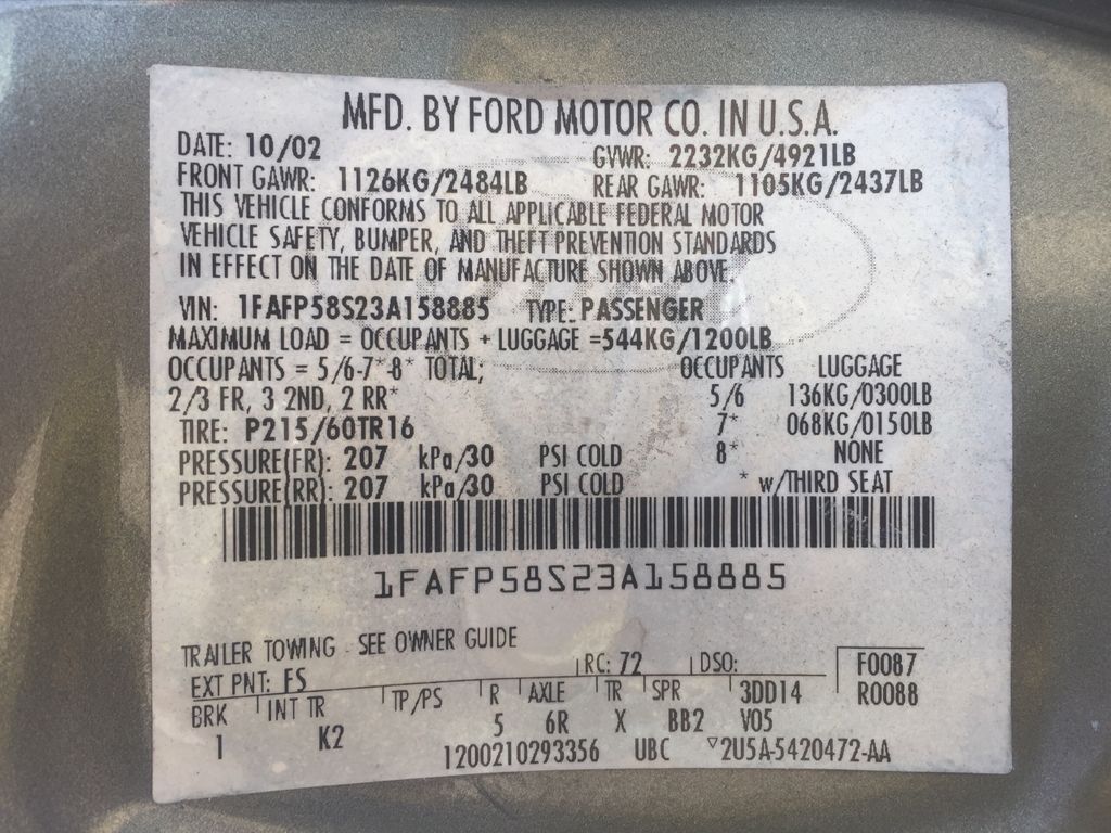 2003 Ford Taurus 5