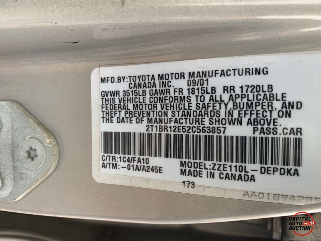 2002 Toyota COROLLA 5