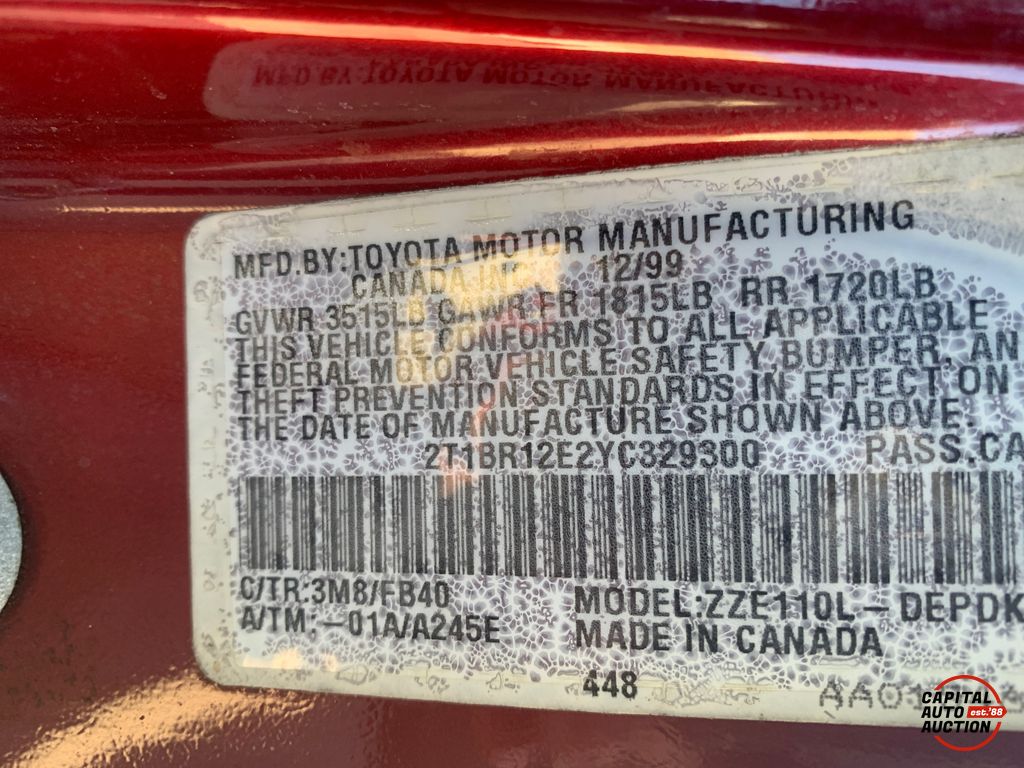 2000 Toyota COROLLA 5