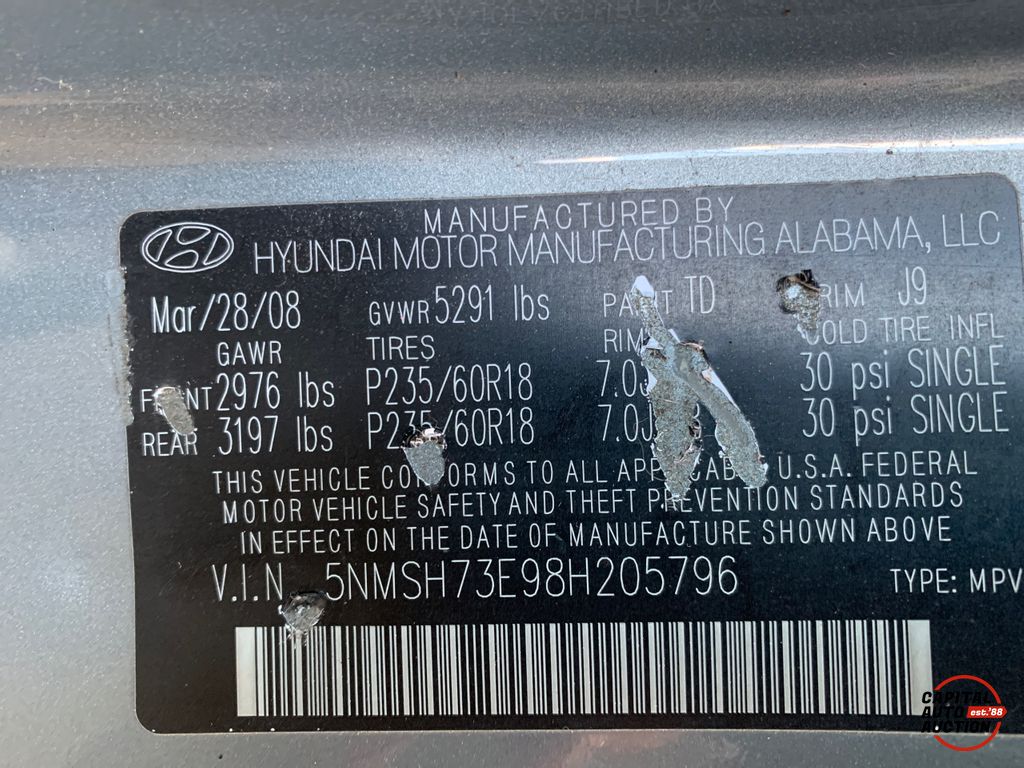 2008 Hyundai Santa Fe 5