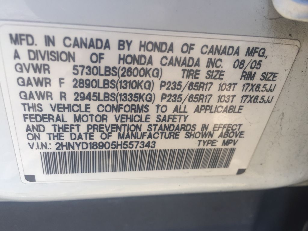 2005 ACURA MDX 5