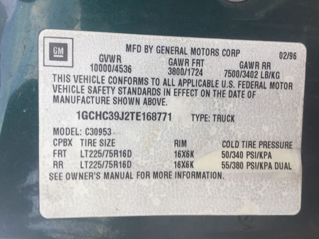 1996 Chevrolet C/K 3500 5