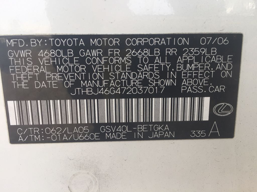 2007 Lexus ES 350 5