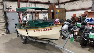 2008 Fiberglass and wood Bolger Bobcat converted to powerboat